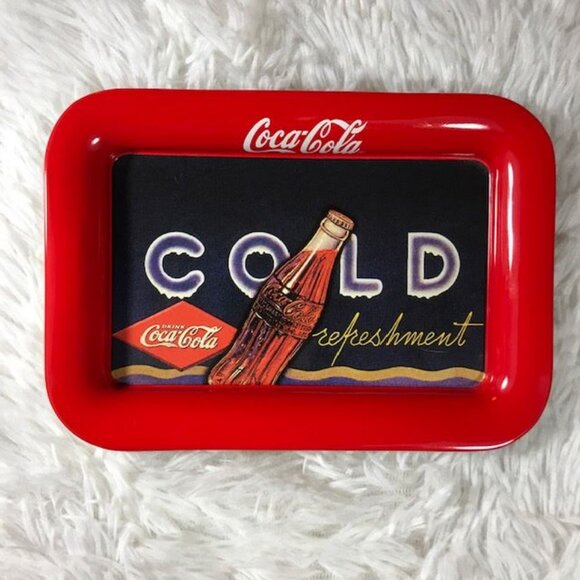 NWOT Set of 2 Vintage Coca-Cola Small Tin Trays - Picture 6 of 10